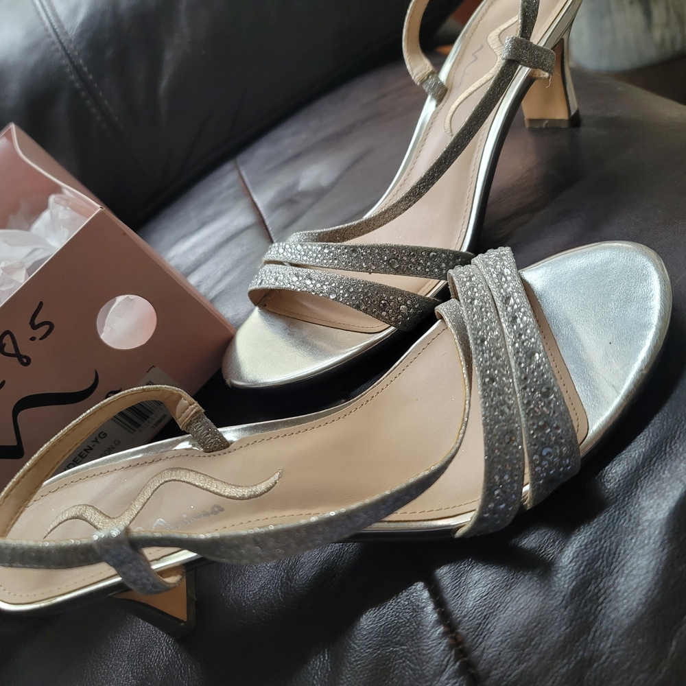 Nina Silver Glitter Heels